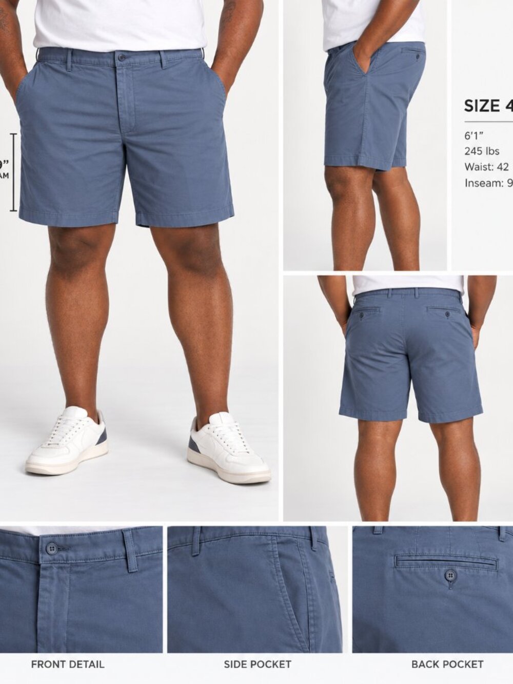Daniel Cremieux Madison Relaxed Fit Shorts Size 42 Slate Blue NWT